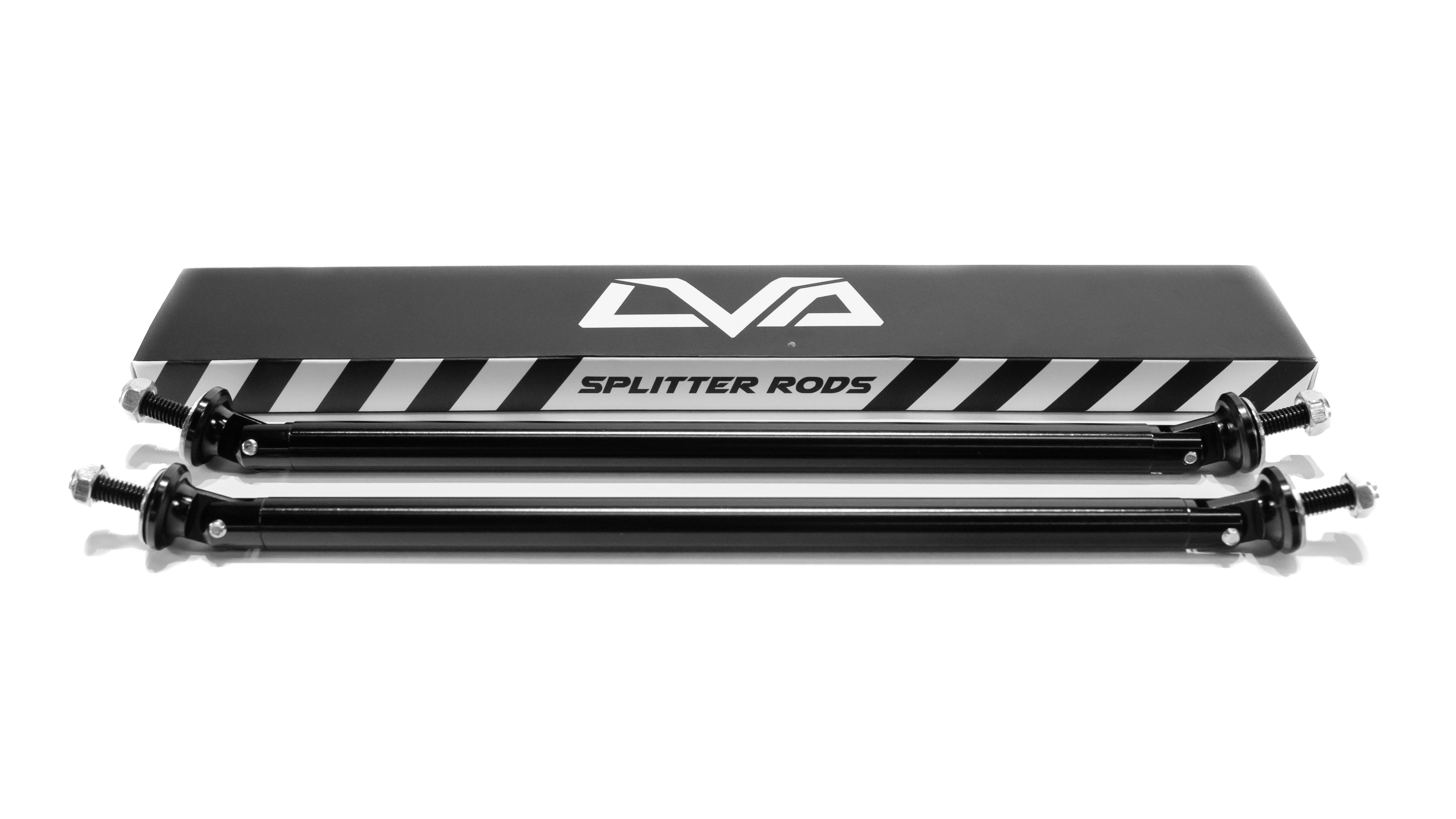 LVA V.2 Adjustable Splitter Support Rods - Gloss Black Finish