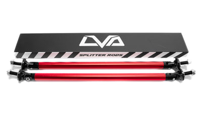 LVA V.2 Adjustable Splitter Support Rods - Anodized Red