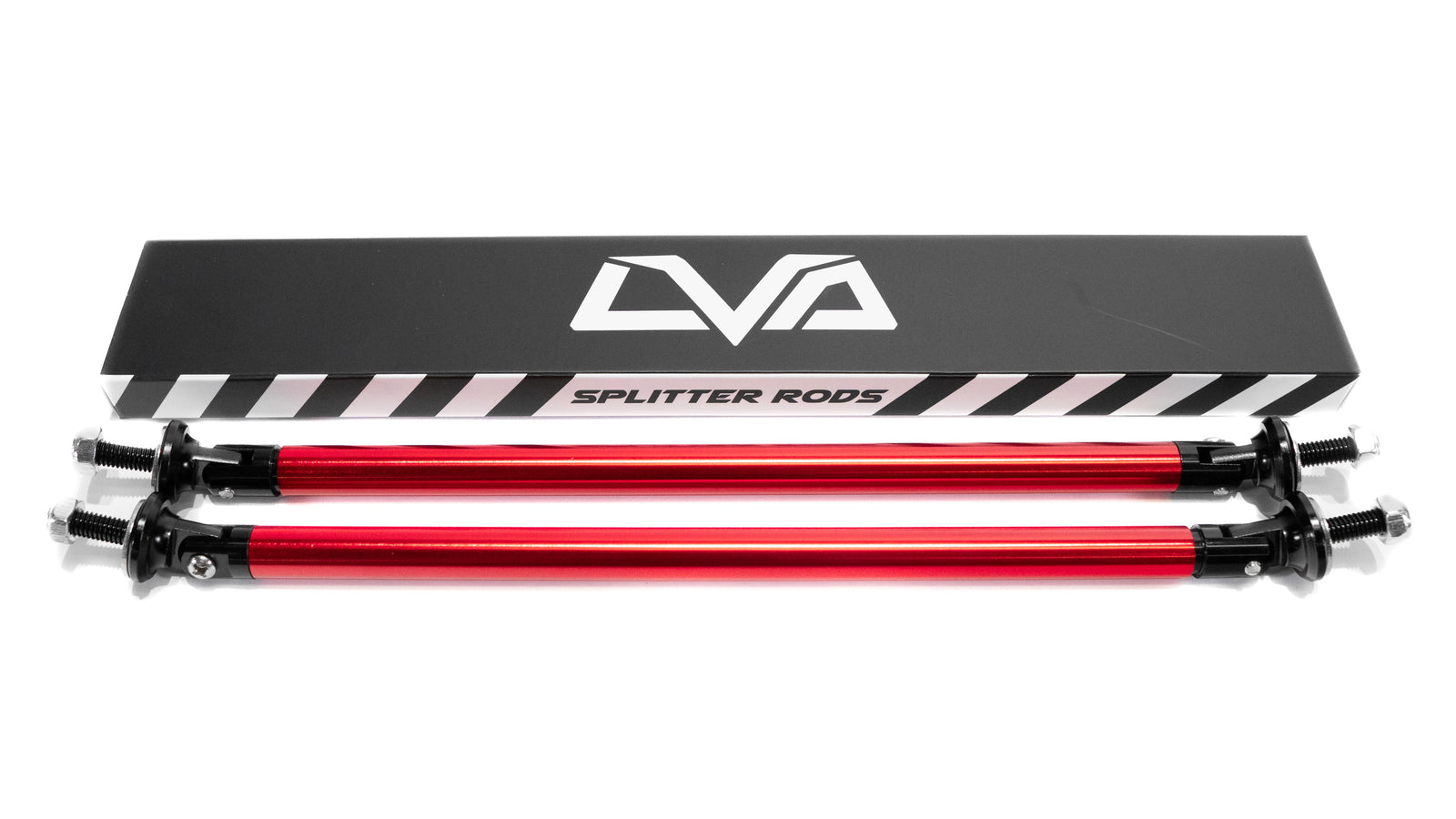 LVA V.2 Adjustable Splitter Support Rods - Anodized Red