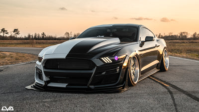 2015-2023 Ford Mustang GT500 V.1 Front Splitter (Aftermarket Bumper) - LVA