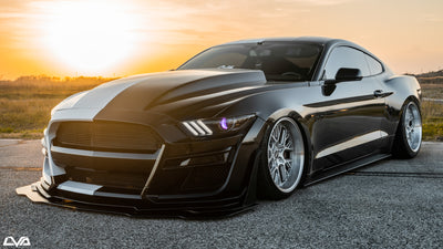 2015-2023 Ford Mustang GT500 V.1 Front Splitter (Aftermarket Bumper) - LVA