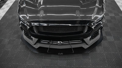 2015-2023 Ford Mustang GT350 Front Splitter V.2 (Aftermarket Bumper) - LVA