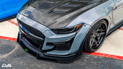 2015-2023 Ford Mustang GT500 V.2 Front Splitter (Aftermarket Bumper) - LVA