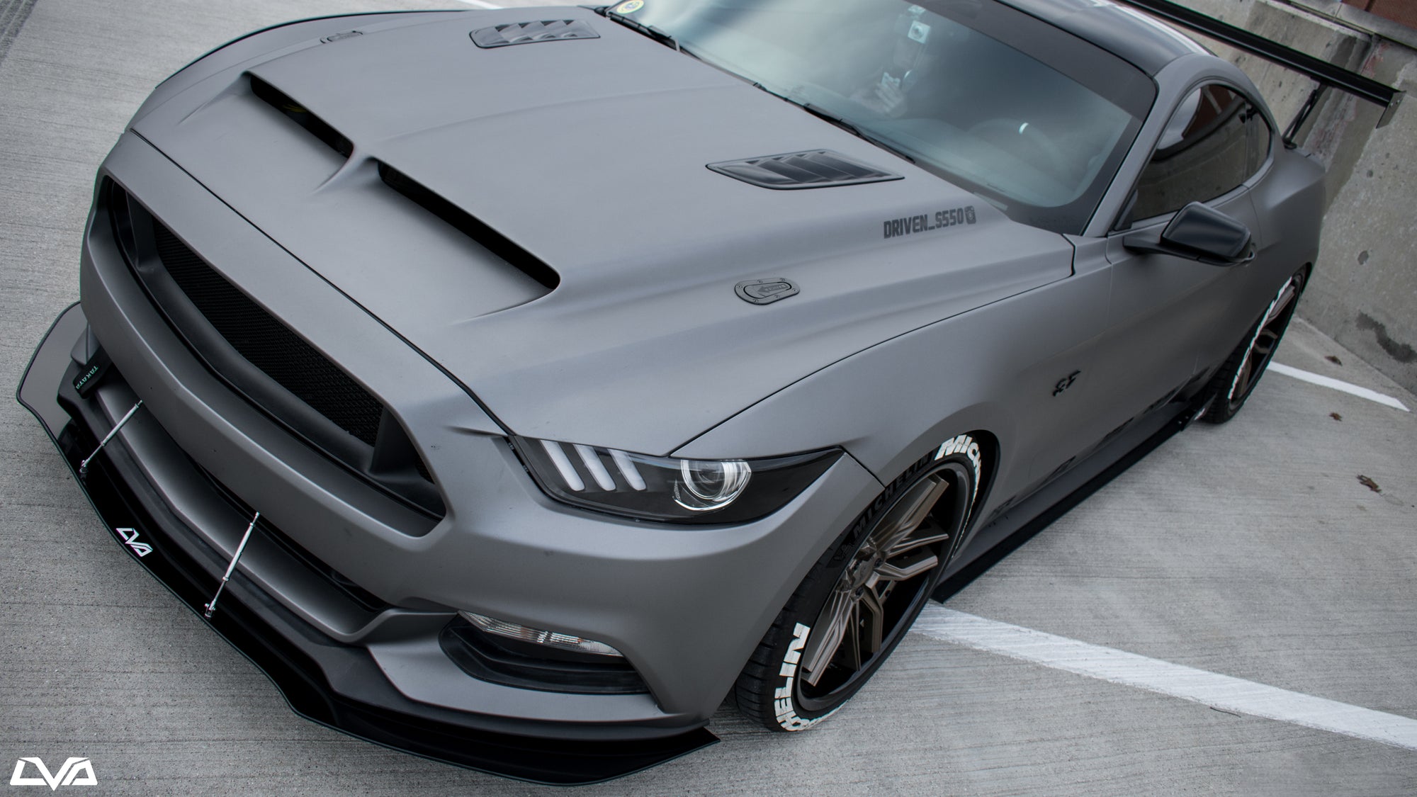 2015-2017 Ford Mustang Front Splitter - LVA